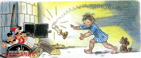 Мойдодыр (иллюстрации: Сутеев В.) Мойдодыр свечка в печку